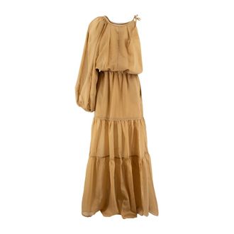Ermanno Scervino Jurk - Dames - Maxi kleedjes - Geel - S - Kleedjes