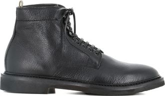 Officine Creative Leren veterlaarzen - Zwart