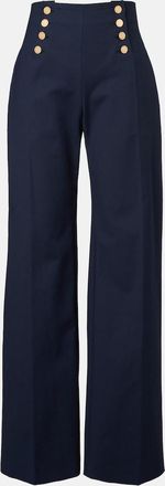 Carolina Herrera Alba cotton-blend wide-leg pants