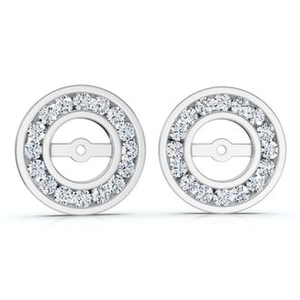 Pompeii3 1/2 cttw Diamond Earring Jackets 14K White Gold (up to 4mm)