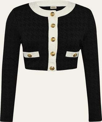 L'agence Adaline Colorblock Chic Swim Cardigan