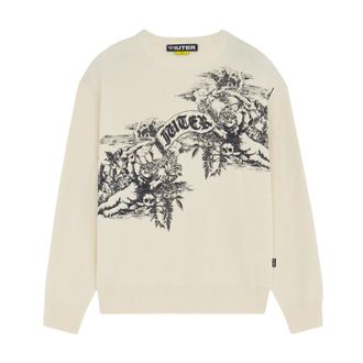 Iuter Round-neck Knitwear, male, Beige, Size: 2XL Paradise Jumper