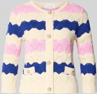 Rich & Royal Strickjacke mit Knopfleiste und aufgesetzten Taschen in Royal, Gr&ouml;&szlig;e XL