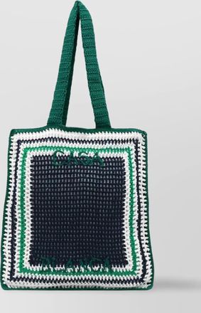 Casablanca crochet tote bag with two flat handles