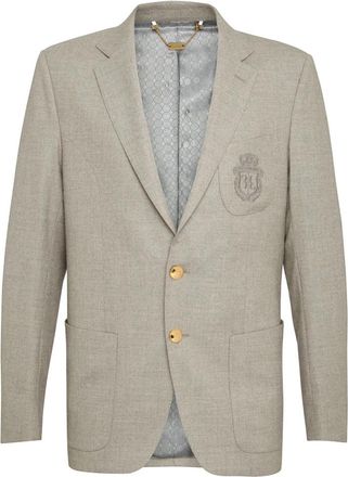 Billionaire Boys Club Blazer Crest - Heren - Blazers - Beige - M - Kasjmier - Jassen
