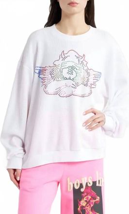 Boys Lie Kara Crewneck Top In White
