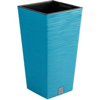 Prosperplast Macetero FURU con depósito 37L, 39x39x75cm - Azul escandinavo