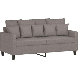 vidaXL Sof&aacute; De 2 Plazas De Tela Gris Taup&eacute; 140 Cm Vidaxl