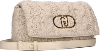 Liu Jo Tassen, Dames, Beige, ONE Size, Wol, Beige Lapuffy Crossbody Tas voor Vrouwen