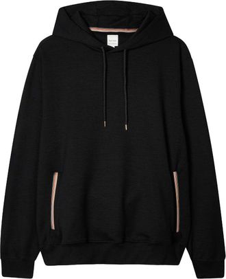 Paul Smith TAPE DETAIL HOODED TOP Size: XL, colour: BLACK