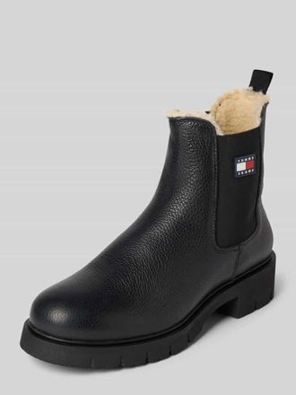 Tommy Jeans Chelsea Boots aus echtem Rindsleder in BLACK, Gr&ouml;&szlig;e 40