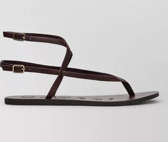 Maneb&igrave; leather thong sandals