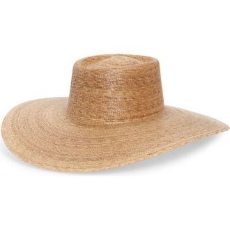 Lack of Color Palma Wide Brim Straw Boater Hat in Natural at Nordstrom, Size Small