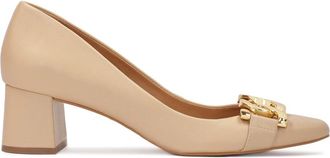 Kazar Lage pompen met metalen versiering - Dames - Pumps - Beige - 36 EU - Leer - Schoenen
