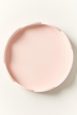 Addison Ross Blue Lacquered Round Scallop Tray