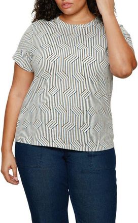 Sanctuary The Perfect T-Shirt in Arctic Wave Blue at Nordstrom, Size 1X