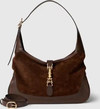 Gucci Jackie 1961 Medium Shoulder Bag, Brown, Suede