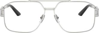 Versace Aviator Full Rim Eyeglasses - Grey