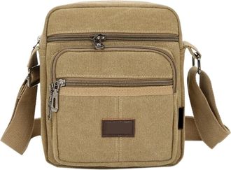 Generic Compatible For Mens Multifunctional Shoulder Bag Crossbody Bags(Khaki)