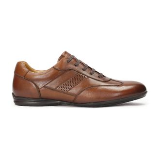 Kazar Bruine halfschoenen in smart casual stijl - Heren - Veterschoenen - Bruin - 42 EU - Leer - Schoenen