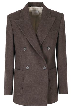 Eleventy Moro Double-Breasted Peak Lapel Patch Pockets Wool Blazer