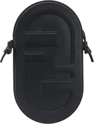 Fendi Olock Camera Leather Black Leather Handbag (Pre-Owned)