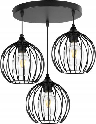 OEM L&aacute;mpara De Alambre Colgante Negra Loft Led L&aacute;mpara De Ara&ntilde;a