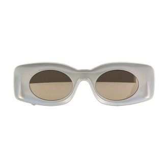 Loewe LW40033I24C Rectangle Full Rim Sunglasses - White