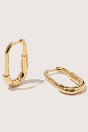 Otiumberg 14kt Gold Vermeil Large Staple Hoop Earrings in Yellow Toned Gold at Nordstrom
