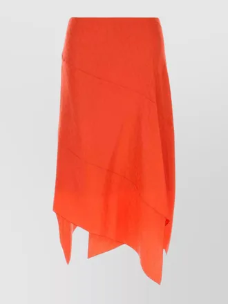Fendi silk asymmetric skirt
