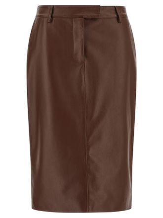 Giuseppe Di Morabito Leather Midi Womens Skirt