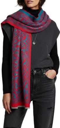 Saachi Mixed Animal Print Scarf in Blue at Nordstrom Rack