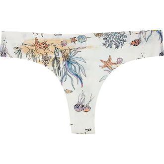 Uwila Warrior Soft Seamless Printed Thongs in Sea Print at Nordstrom, Size X-Small