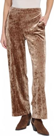 Lyss&eacute; Lux Shay Crushed Velvet Pant In Camel