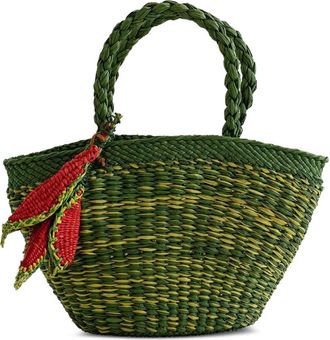 Amor y Mezcal Rieten shopper - Groen