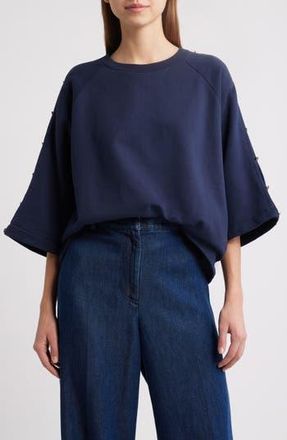 Sessun Sound Cotton Sweatshirt in Indigo at Nordstrom Rack, Size X-Small