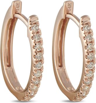 Luxury Bazaar Orecchini a cerchio con diamanti - Rosa