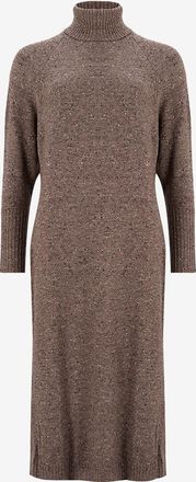 Marina Rinaldi Geripptes Strickkleid mit Rollkragen Bard