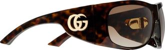 Gucci 865670_J16912323 Square Acetate Sunglasses - Brown