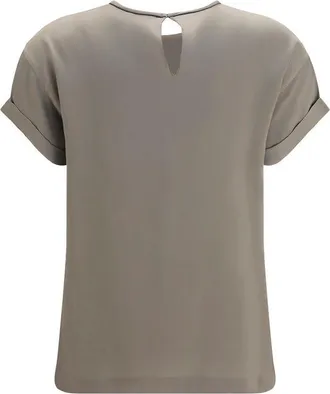 Brunello Cucinelli Womens Beige Elastane Blouse