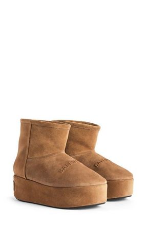 Balenciaga Alaska Platform Bootie in 2200 Brown/White at Nordstrom, Size 11Us
