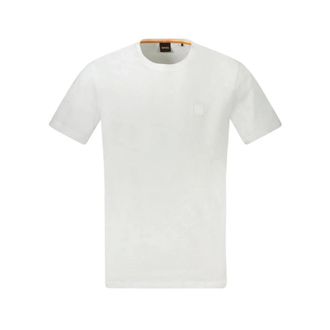 HUGO BOSS Tops, Heren, Wit, 2Xl, Katoen, Basic T-shirt met korte mouwen