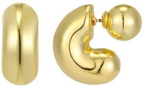 Adornia 14K Gold Plated Front/Back Hoop Earrings at Nordstrom Rack