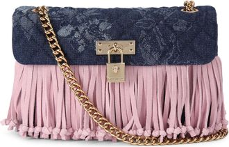 Kurt Geiger Womens Md Brixton Fringe Bag - Blue