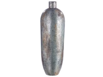 Gilde Vase Metall Grau Blau H: 92 cm