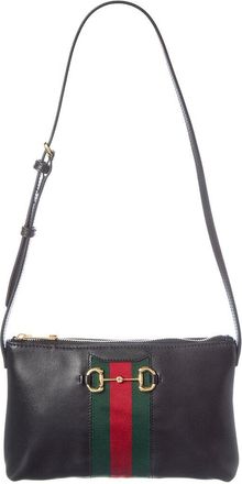 Gucci Horsebit Web Leather Shoulder Bag