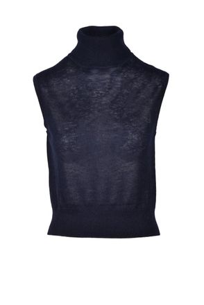 Wild Cashmere Silk and Cashmere Top - Navy Blue