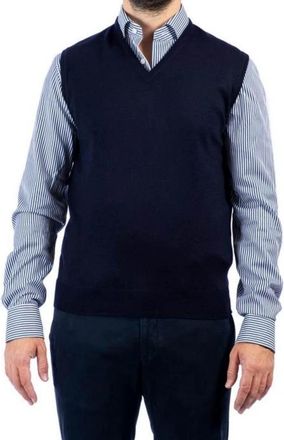 La Fileria Sleeveless Hoodie Sweatshirt - Heren - V-hals truien - Blauw - L - Polyester - Truien & Vesten