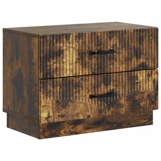 vidaXL Armario De Noche Con Caj&oacute;n Roble Ahumado 62 X 34,5 X 44,5 Cm Vidaxl