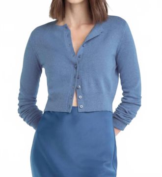 Favorite Daughter Cropped Rebecca Cardigan Top In River Blue